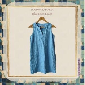 TOMMY BAHAMA | Blue Linen Shift Dress | Size S